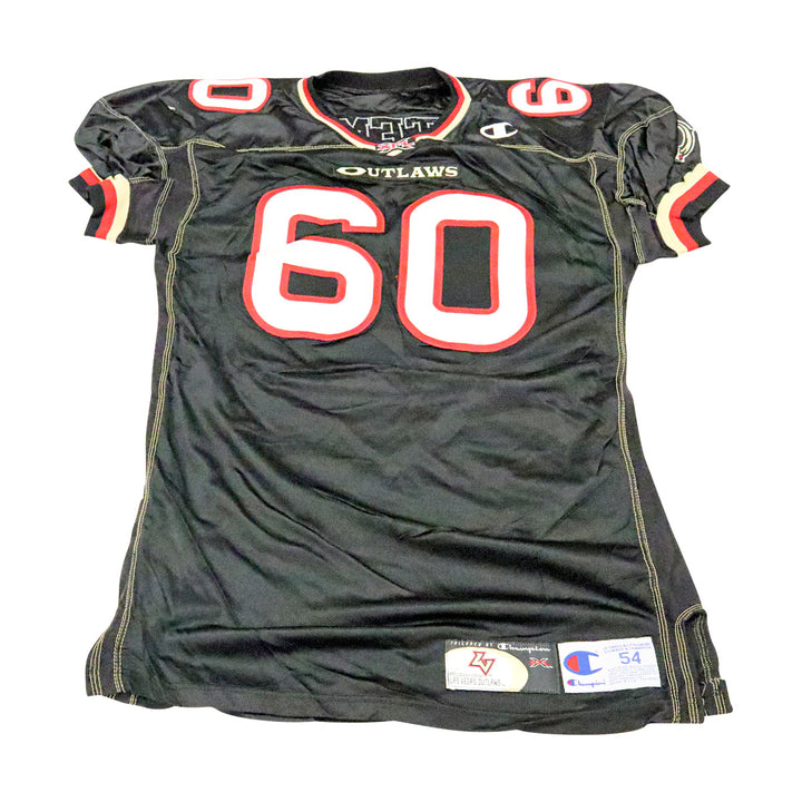 Eric Bateman Las Vegas Outlaws 2001 Game Used Home Jersey Size 54 +2