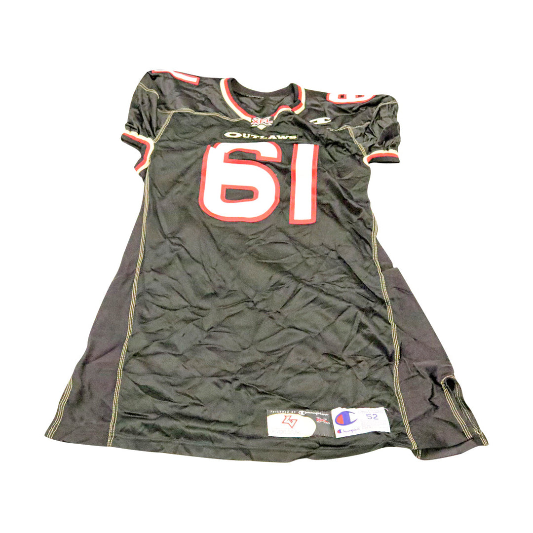 Las Vegas Outlaws 2001 #61 Team Issued Home Jersey Size 52 +2 Linemen Cut 