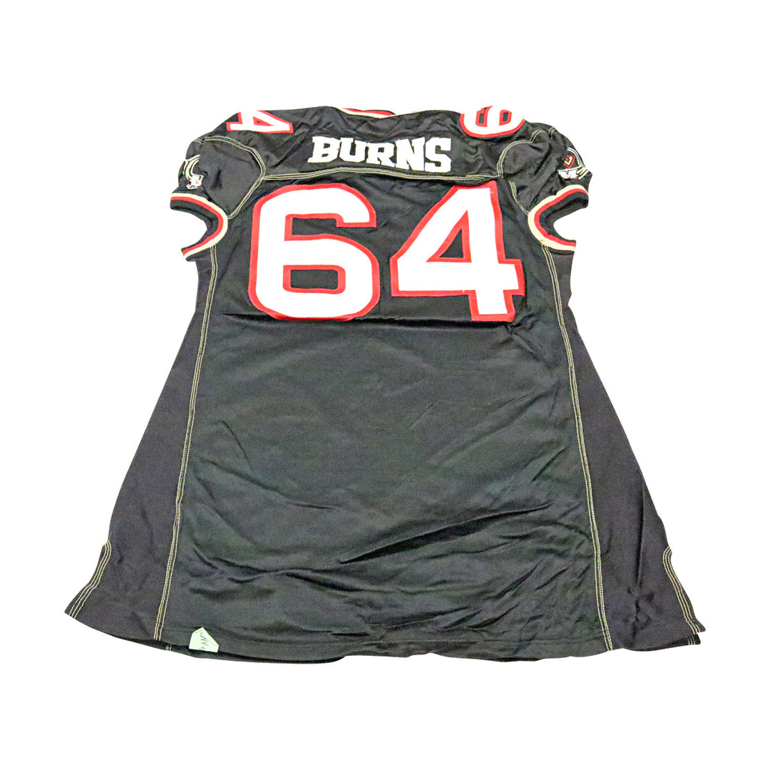 Lamont Burns Las Vegas Outlaws 2001 Game Used Home Jersey Size 54 +2 Linemen Cut