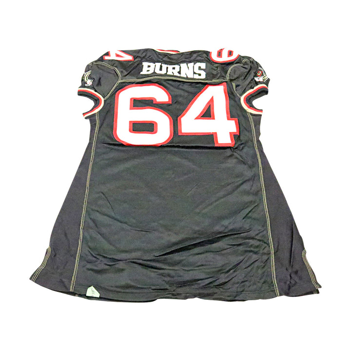 Lamont Burns Las Vegas Outlaws 2001 Game Used Home Jersey Size 54 +2 Linemen Cut