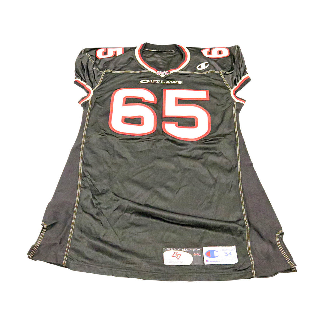 Las Vegas Outlaws 2001 #65 Team Issued Home Jersey Size 54 +2 Linemen Cut