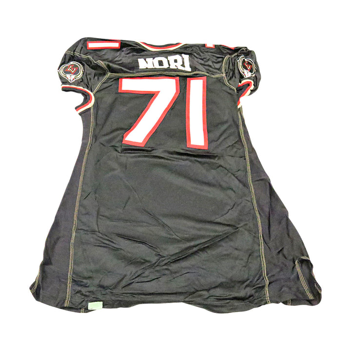 Mark Nori Las Vegas Outlaws 2001 Game Used Home Jersey Size 52 +2 Linemen Cut