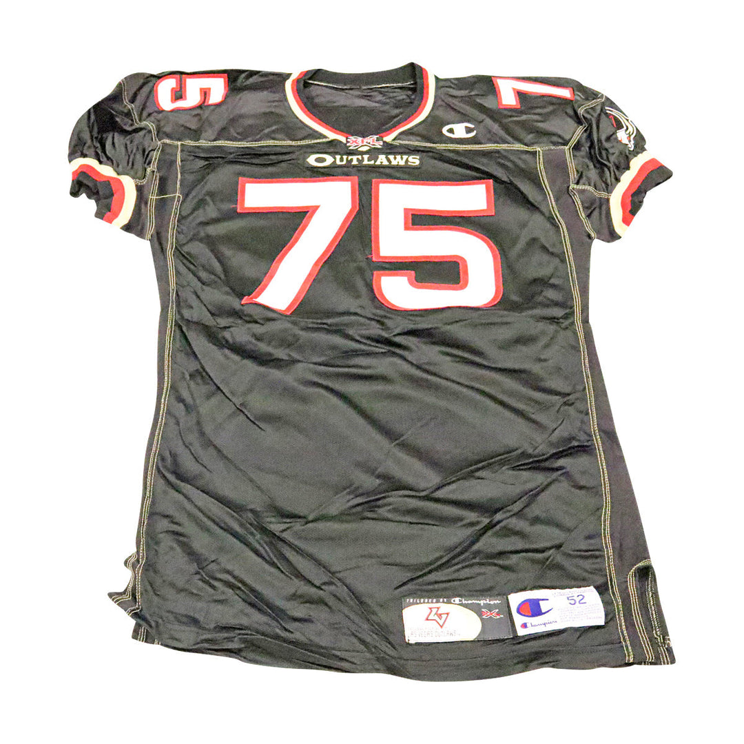 Tony Berti Las Vegas Outlaws 2001 Game Used Home Jersey Size 52 +2