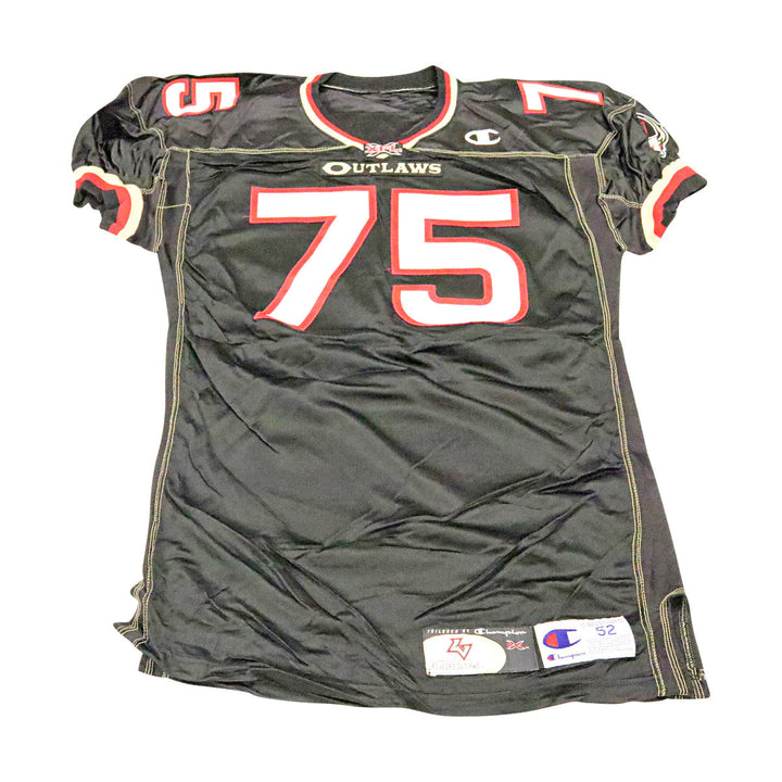 Tony Berti Las Vegas Outlaws 2001 Game Used Home Jersey Size 52 +2