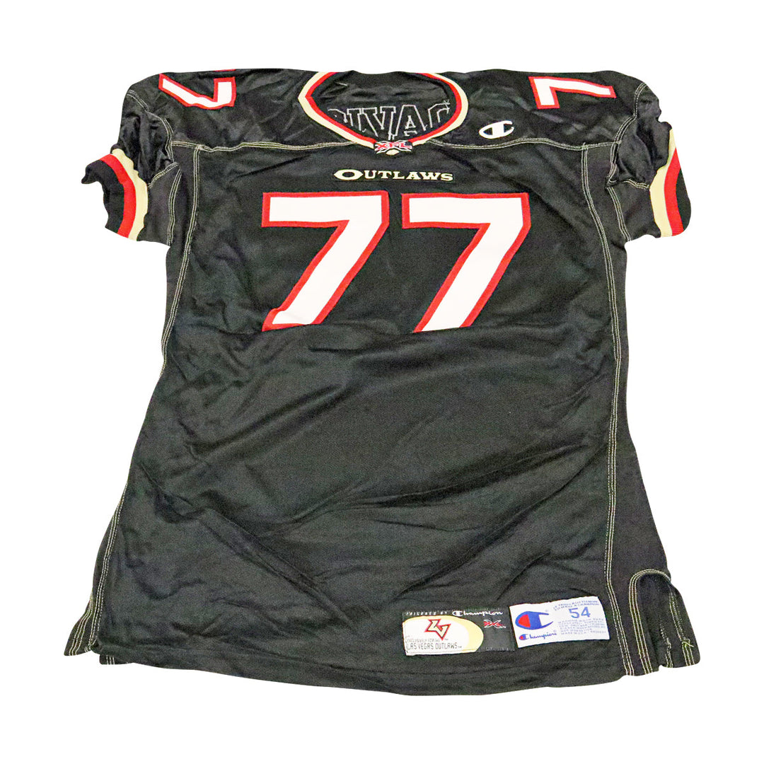 Isaac Davis Las Vegas Outlaws 2001 Game Used Home Jersey Size 54 +2