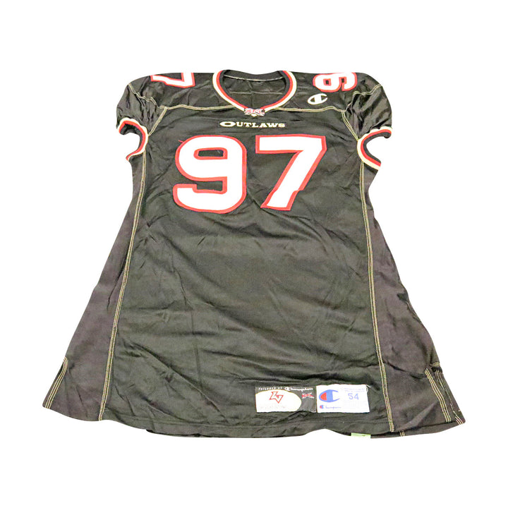 Ty Parten Las Vegas Outlaws 2001 Game Used Home Jersey Size 54 +2 Linemen Cut
