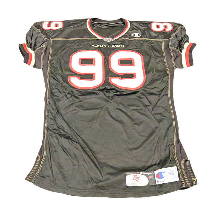 Jermaine Smith Las Vegas Outlaws 2001 Game Used Home Jersey Size 56 +2