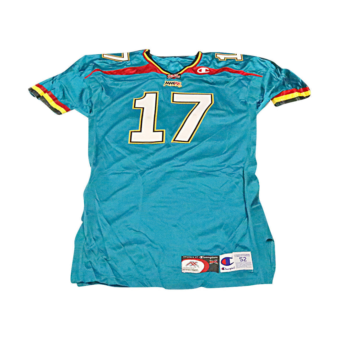 Tre Thomas Memphis Maniax 2001 Game Used Home Jersey Size 52 +2