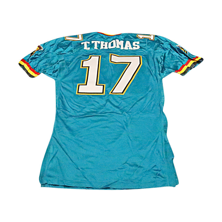 Tre Thomas Memphis Maniax 2001 Game Used Home Jersey Size 52 +2