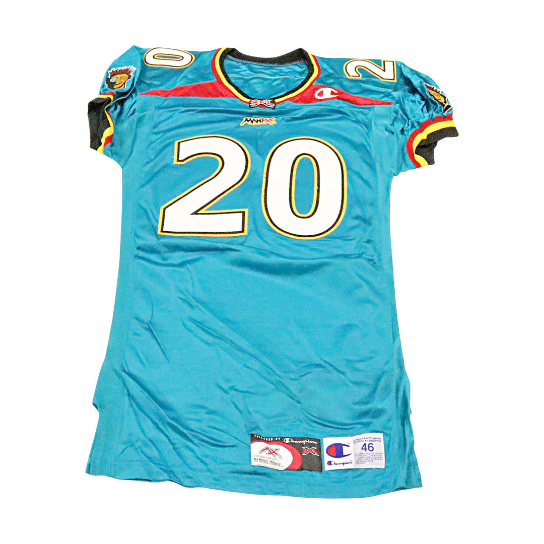 Rafael Cooper Memphis Maniax 2001 Game Used Home Jersey Size 46 +2