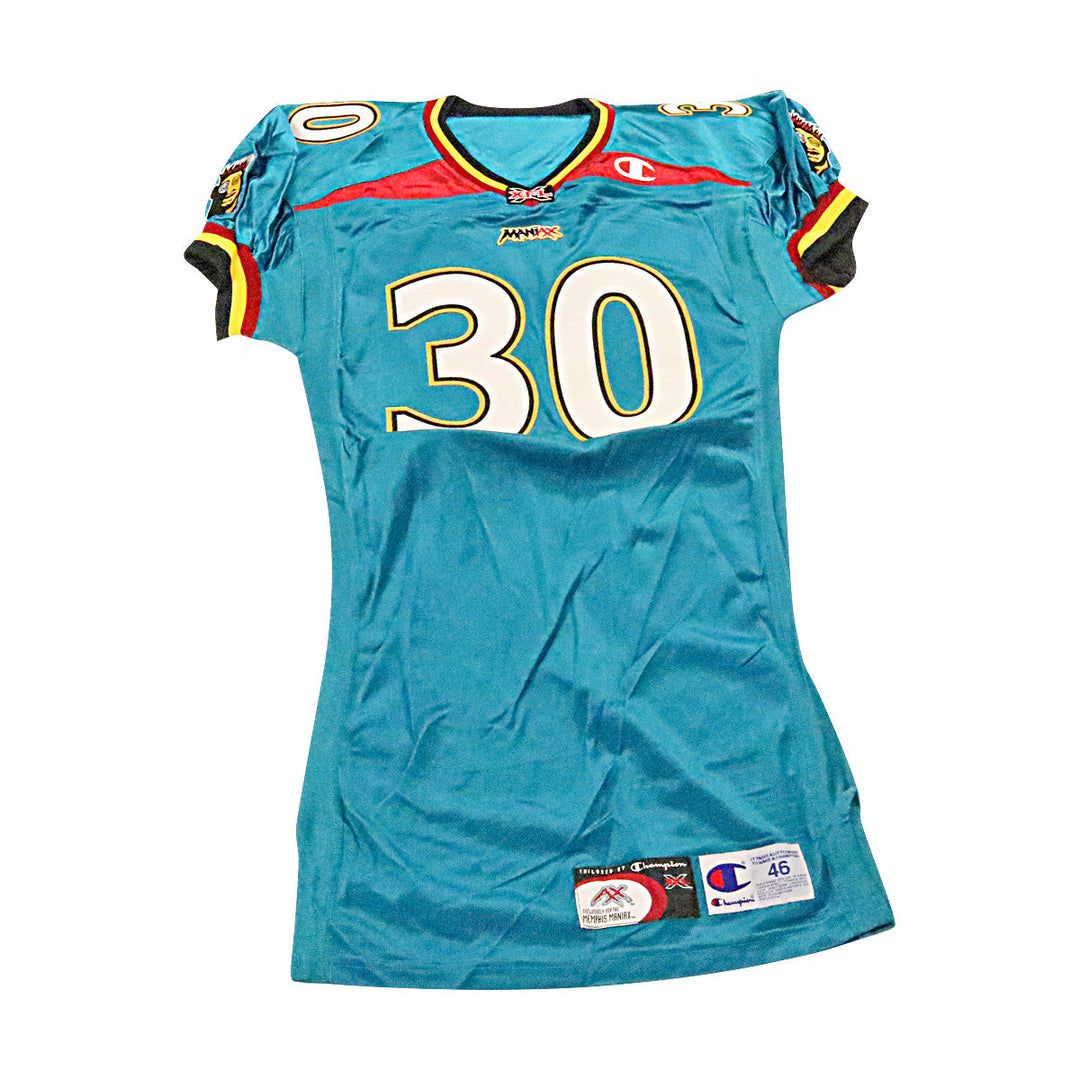 Memphis Maniax 2001 #30 Team Issued Home Jersey Size 46 +2