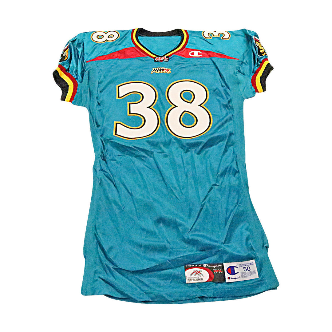 Memphis Maniax 2001 #38 Team Issued Home Jersey Size 50 +2