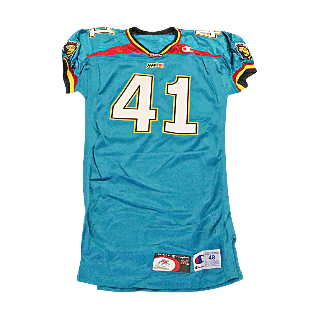 Memphis Maniax 2001 #41 Team Issued Home Jersey Size 48 +2