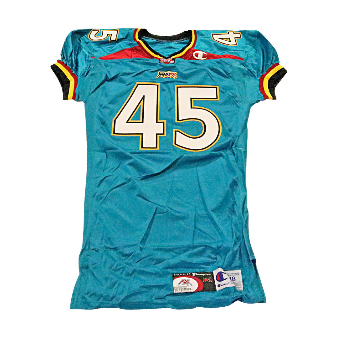 Memphis Maniax 2001 #45 Team Issued Home Jersey Size 48 +2