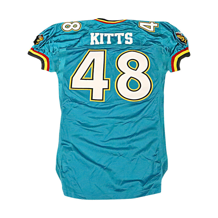 Jim Kitts Memphis Maniax 2001 Game Used Home Jersey Size 50 +2