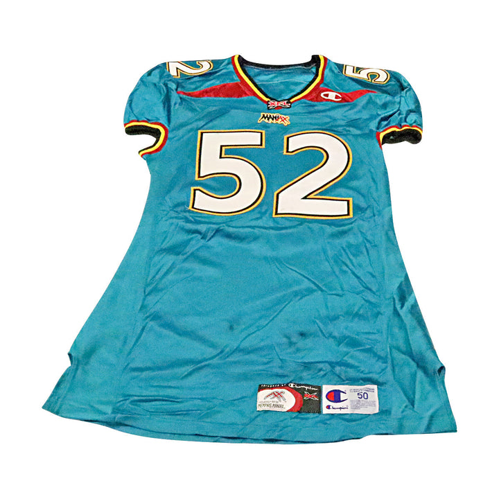 Paul LaCoste Memphis Maniax 2001 Game Used Home Jersey Size 52 +2 Linemen Cut