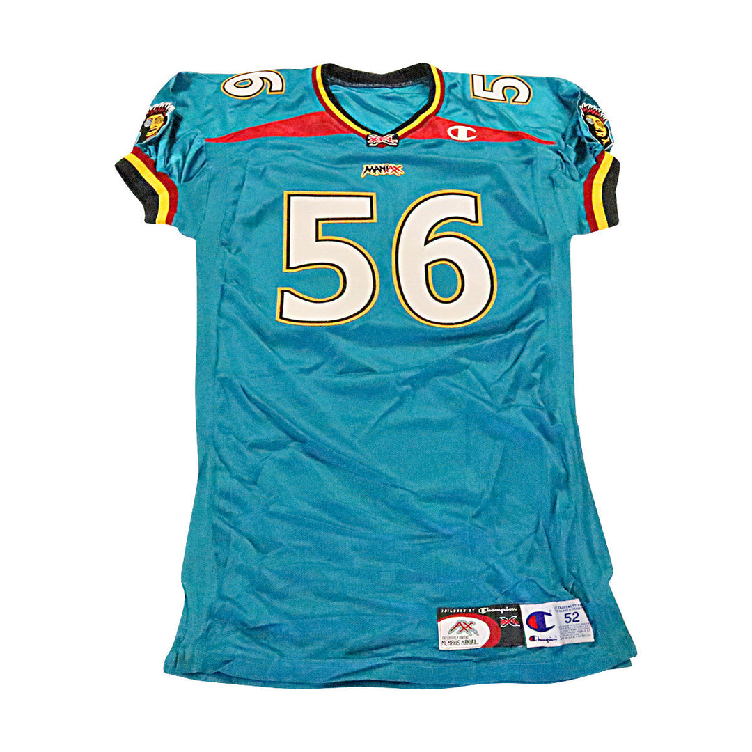 Memphis Maniax 2001 #56 Team Issued Home Jersey Size 52 +2