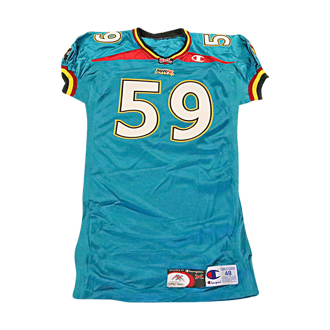 Memphis Maniax 2001 #59 Team Issued Home Jersey Size 48 +2