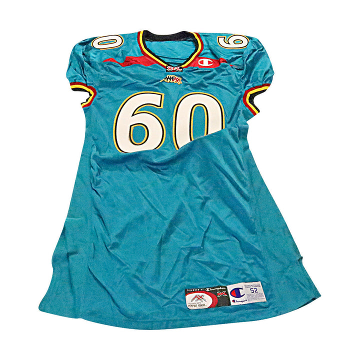 Memphis Maniax 2001 #60 Team Issued Home Jersey Size 52 +2 Linemen Cut