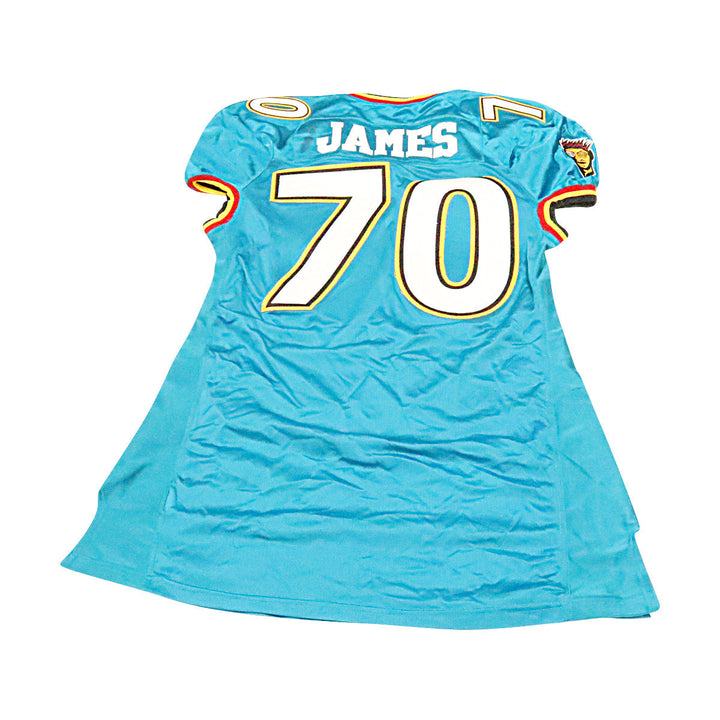Jesse James Memphis Maniax 2001 Game Used Home Jersey Size 52 +2 Linemen Cut