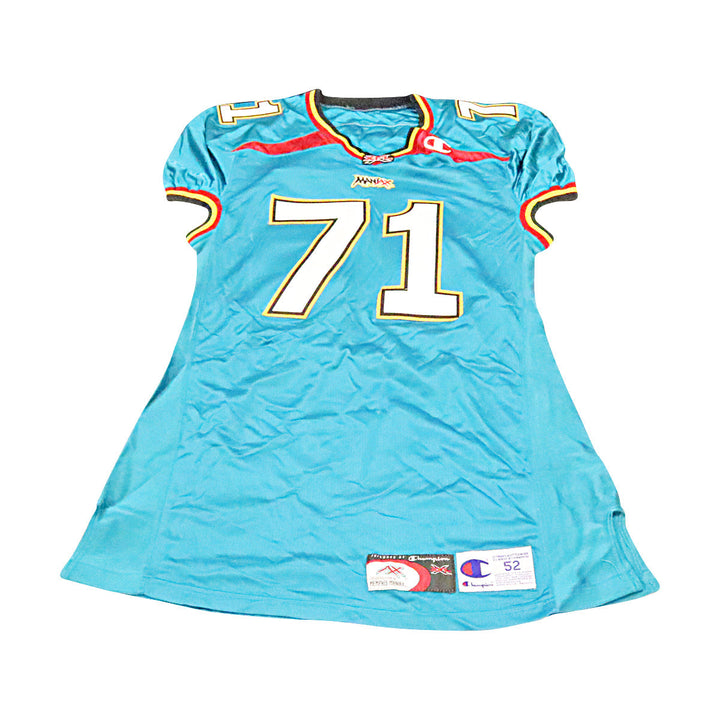 Earl Scott Memphis Maniax 2001 Game Used Home Jersey Size 52 +2 Linemen Cut