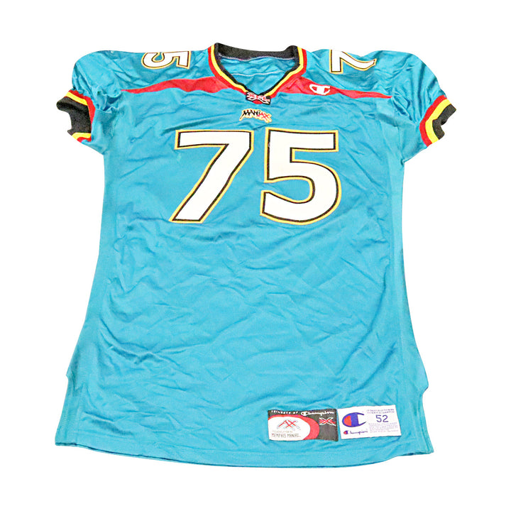 Glenn Rountree Memphis Maniax 2001 Game Used Home Jersey Size 52 +2