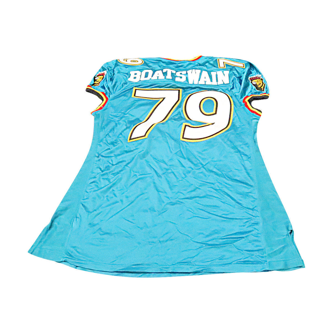 Harry Boatswain Memphis Maniax 2001 Game Used Home Jersey Size 58 +2 Linemen Cut
