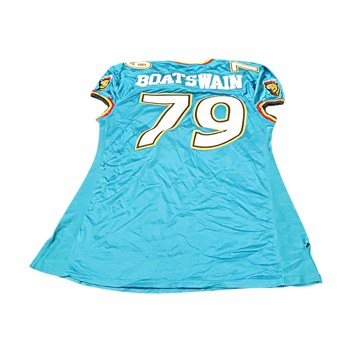 Harry Boatswain Memphis Maniax 2001 Game Used Home Jersey Size 58 +2 Linemen Cut