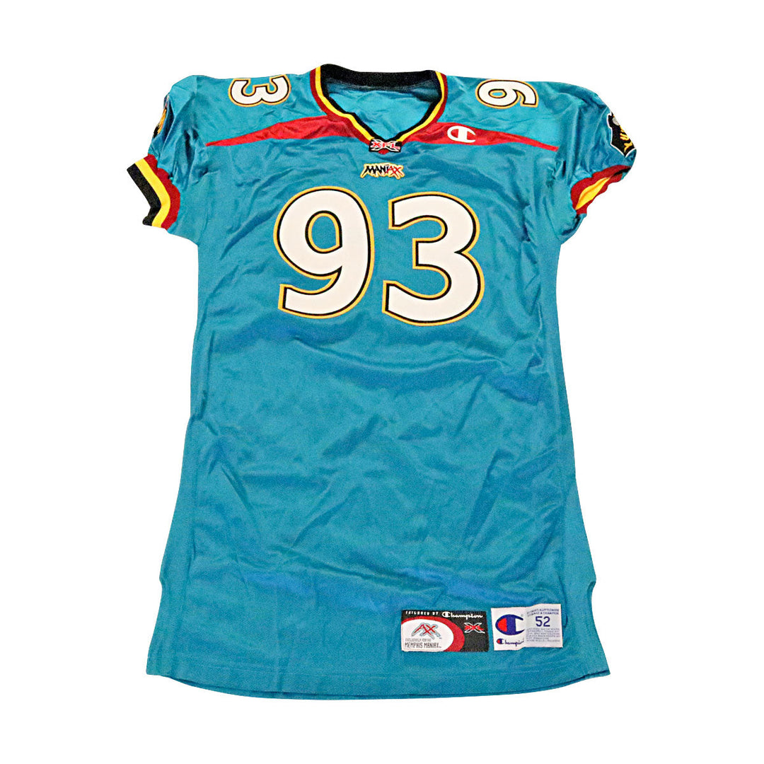 Memphis Maniax 2001 #93 Team Issued Home Jersey Size 52 +2
