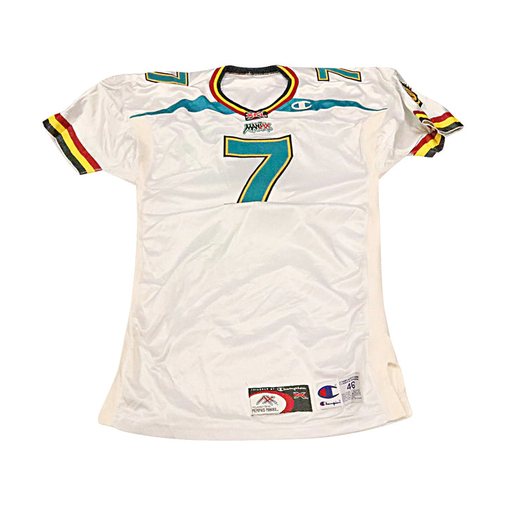 Jeff Hall Memphis Maniax 2001 Game Used Away Jersey Size 46 +2