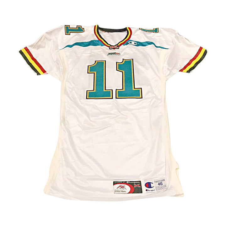 Memphis Maniax 2001 #11 Game Used Away Jersey Size 46 +2