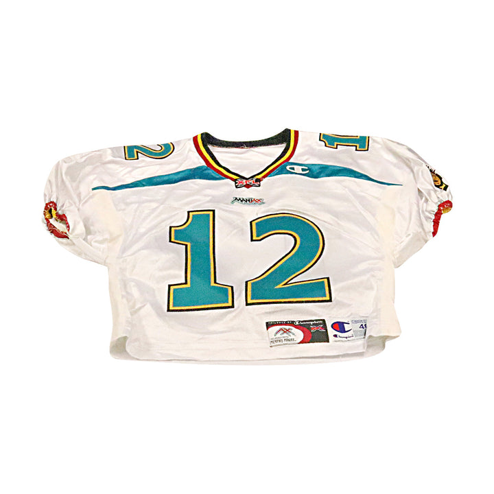 Kevin Prentiss Memphis Maniax 2001 Game Used Away Jersey Size 48 Hemmed