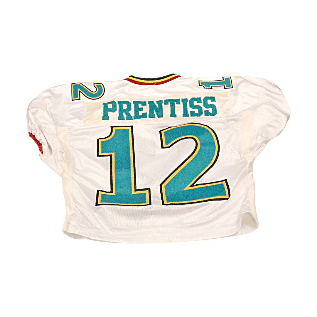 Kevin Prentiss Memphis Maniax 2001 Game Used Away Jersey Size 48 Hemmed