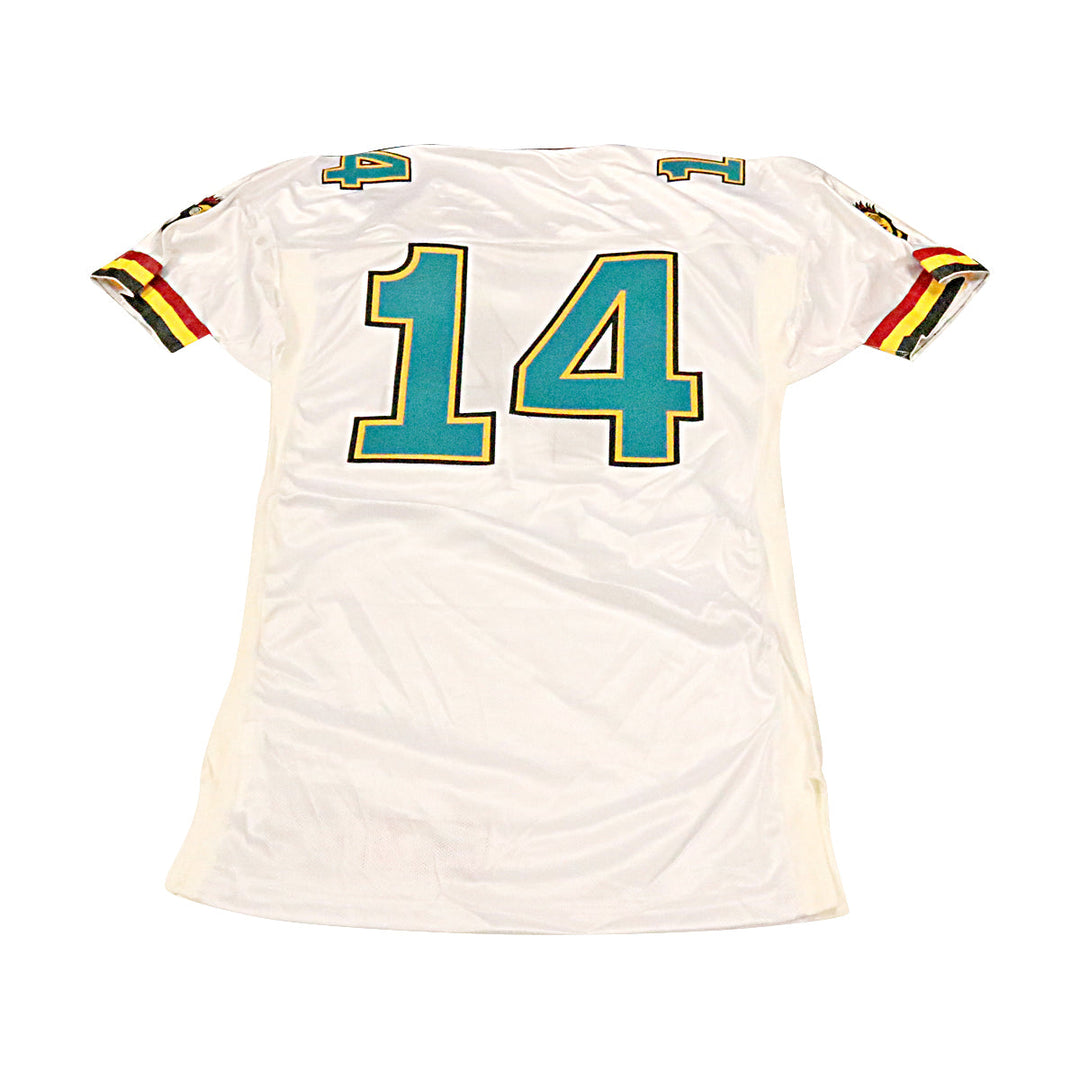 Memphis Maniax 2001 #14 Game Used Away Jersey Size 48 +2