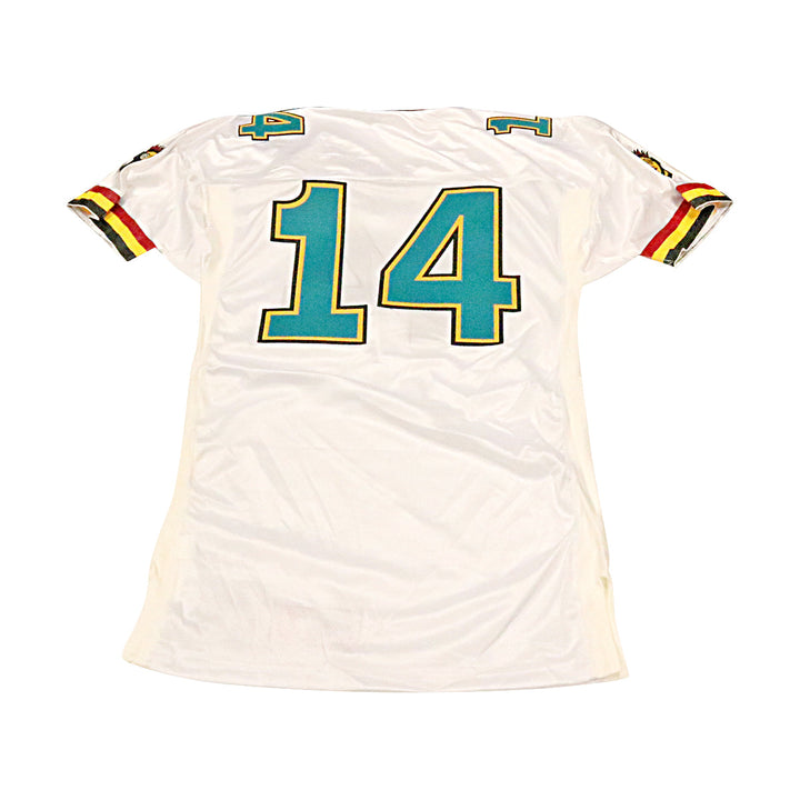 Memphis Maniax 2001 #14 Game Used Away Jersey Size 48 +2
