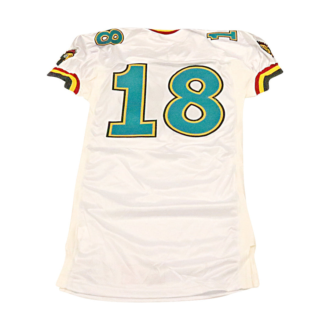 Memphis Maniax 2001 #18 Game Used Away Jersey Size 46 +2