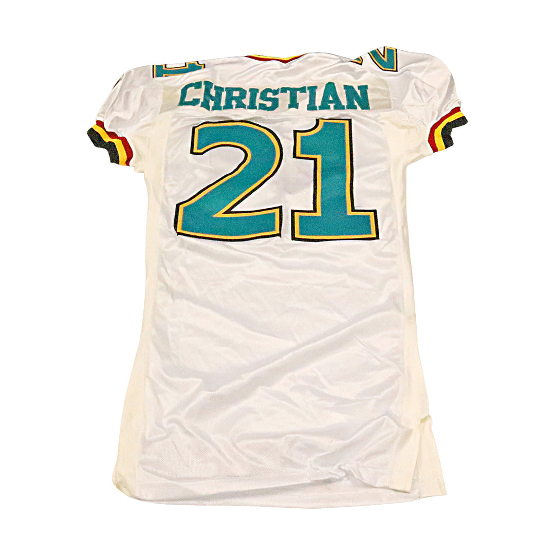 Christian Memphis Maniax 2001 Game Used Away Jersey Size 44 +2