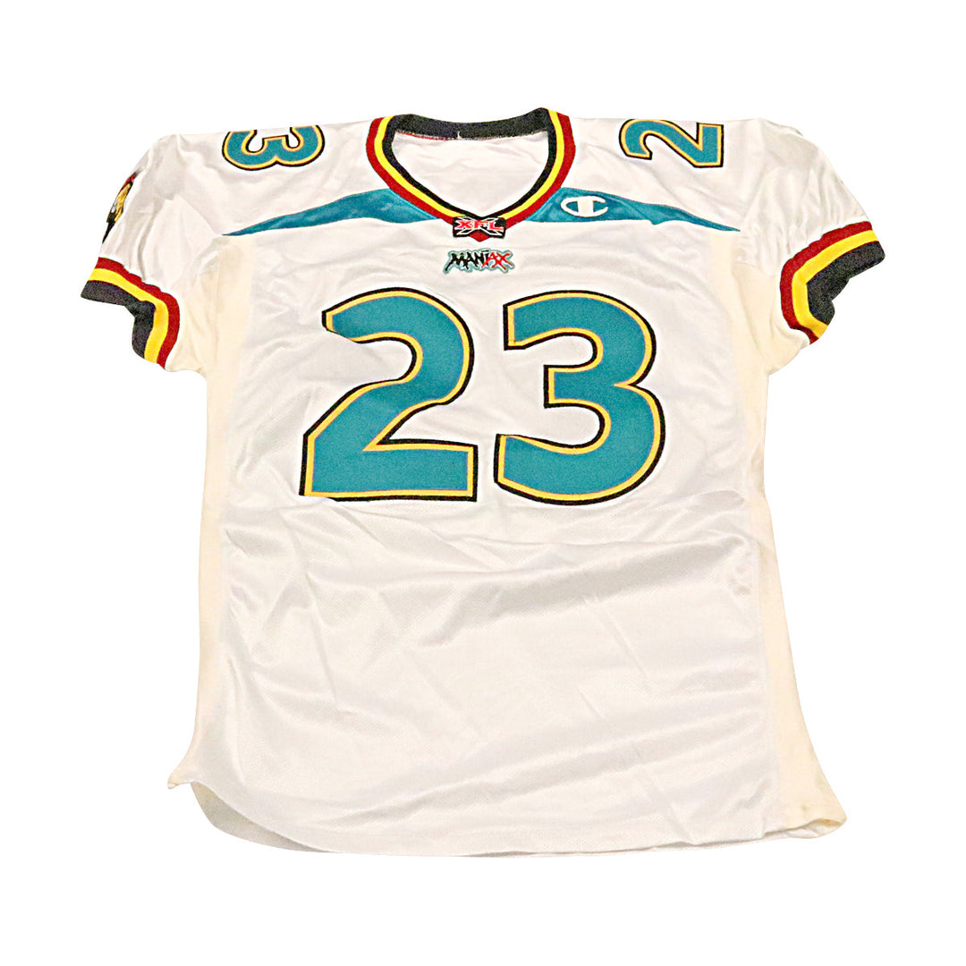 Corey Sawyer Memphis Maniax 2001 Game Used Away Jersey Size 48 Shortened