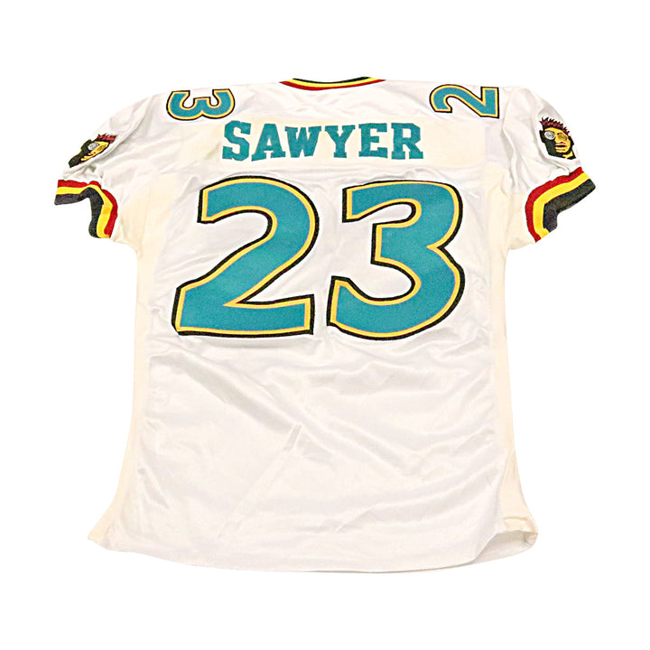 Corey Sawyer Memphis Maniax 2001 Game Used Away Jersey Size 48 Shortened