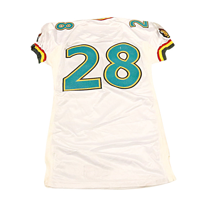 Memphis Maniax 2001 #28 Game Used Away Jersey Size 48 +2