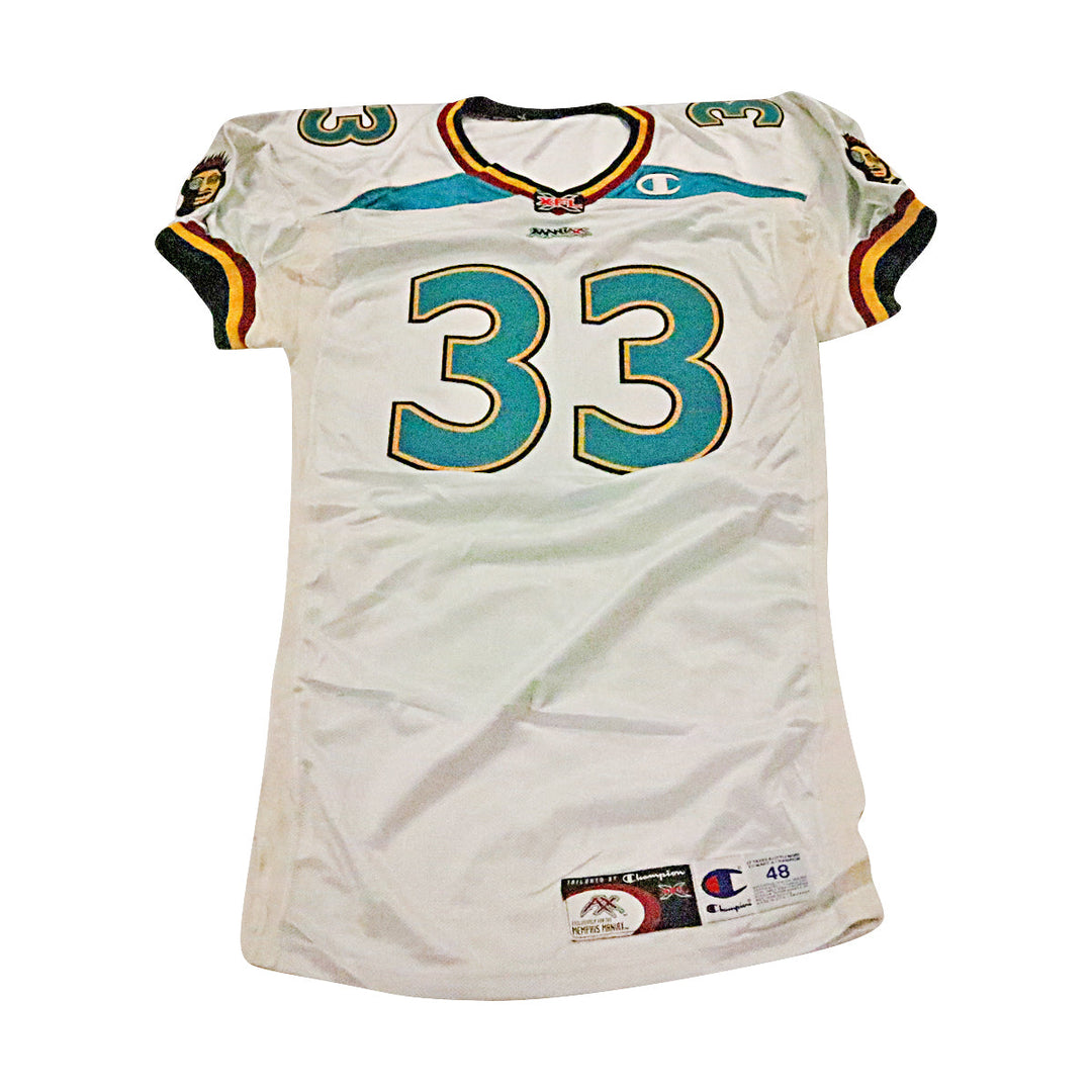 Memphis Maniax 2001 #33 Team Issued Away Jersey Size 48 +2