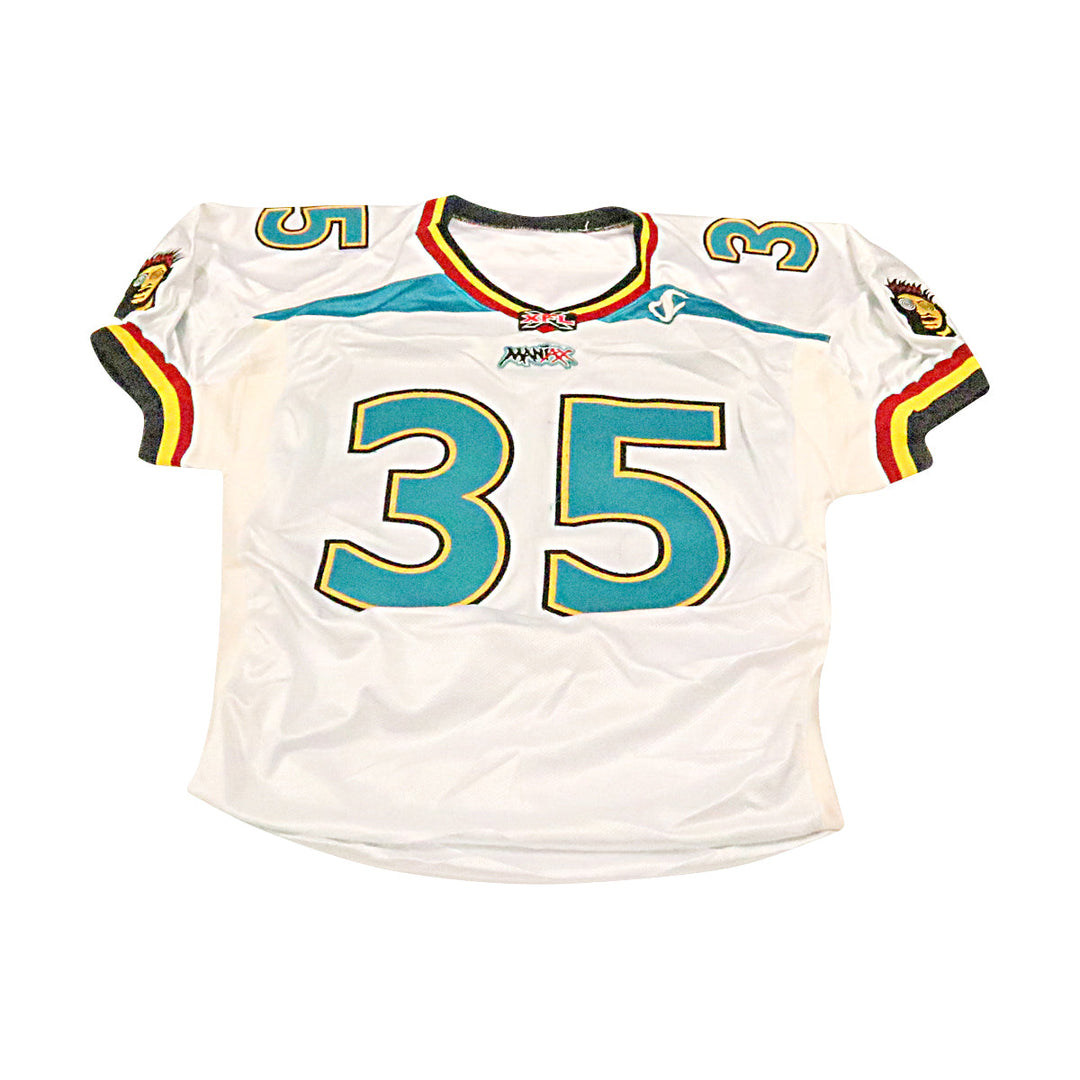 Tyrone Bell Memphis Maniax 2001 Game Used Away Jersey Size 48 Hemmed