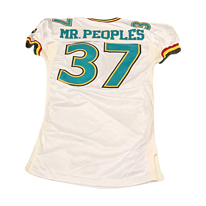 Kevin Peoples Memphis Maniax 2001 Game Used Away Jersey Size 48 +2