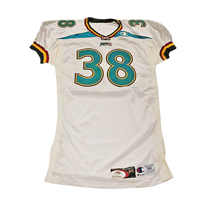 Memphis Maniax 2001 #38 Team Issued Away Jersey Size 50 +2 (Dirty)