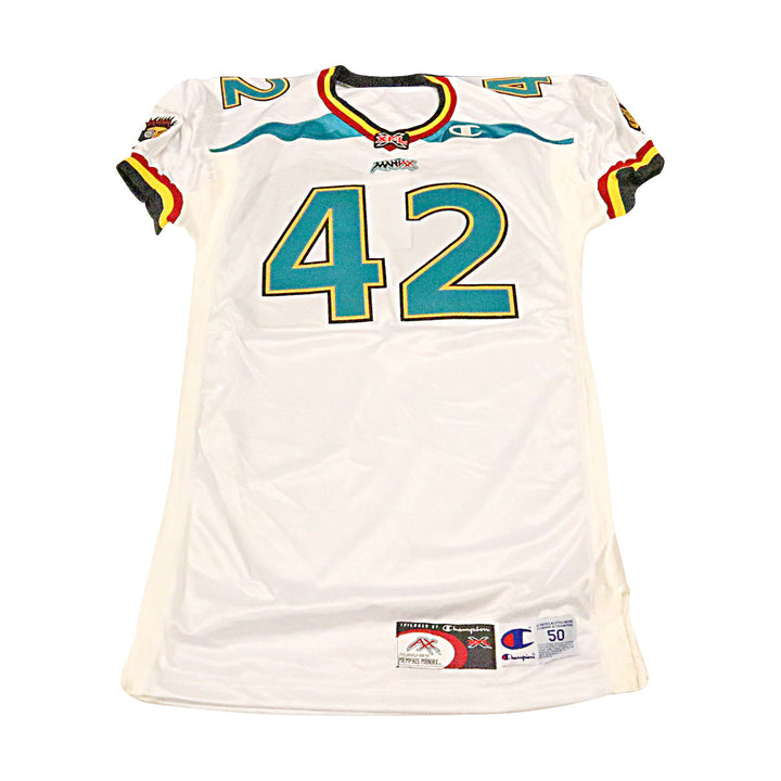 Roosevelt Potts Memphis Maniax 2001 Game Used Away Jersey Size 50 +2 (No Nameplate)