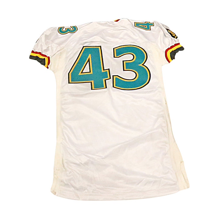Memphis Maniax 2001 #43 Game Used Away Jersey Size 48 +2