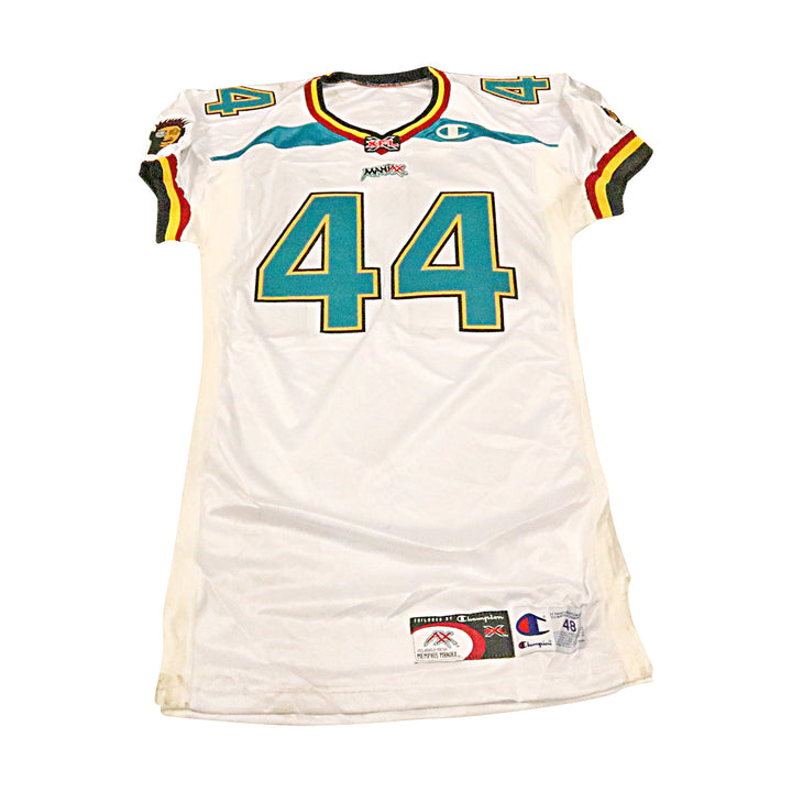Memphis Maniax 2001 #44 Game Used Away Jersey Size 48 +2