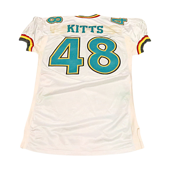 Jim Kitts Memphis Maniax 2001 Game Used Away Jersey Size 50 +2