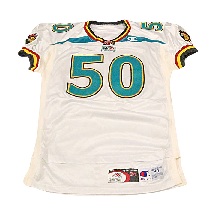 Caspor Stiles Memphis Maniax 2001 Game Used Away Jersey Size 50 +2