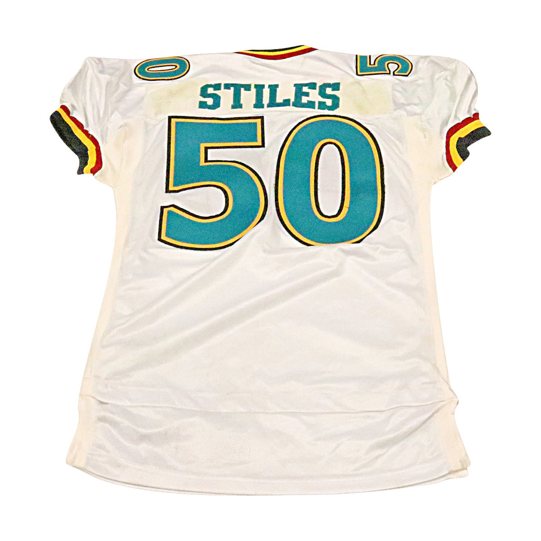 Caspor Stiles Memphis Maniax 2001 Game Used Away Jersey Size 50 +2